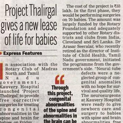 Project Thalirgal gives a new lease of life for babies - The New Indian Express News