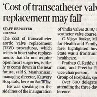 Cost of transcatheter value replacement may fall - The Hindu News