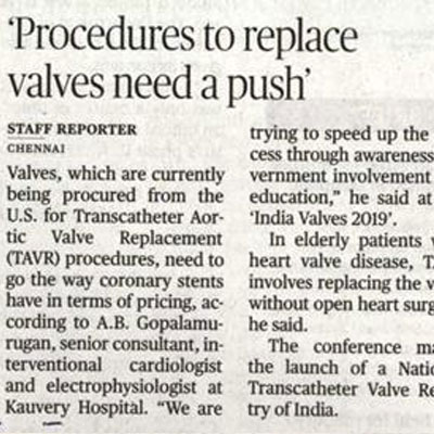 Procedures to replace valves need a push - The Hindu News