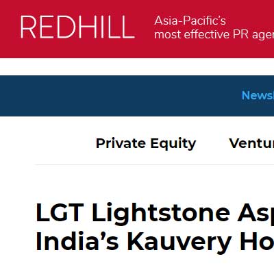 LGT Lightstone Aspada invests $19m in Indias Kauvery Hospital chain - Deal Street Asia News