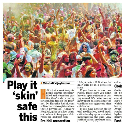 Tips to safeguard your skin this Holi - The New Indian Express