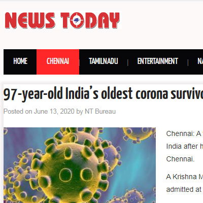 97-year-old man recovers from COVID-19 - News Tooday
