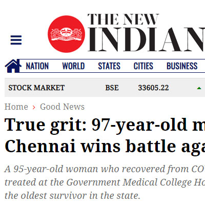 97-year-old man recovers from COVID-19 - The New Indian Express
