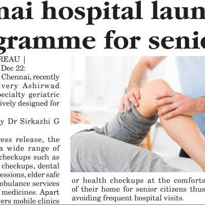 Kauvery Hospital launches the Ashirwad Program for Senior Citizens - News Today
