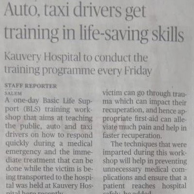 Kauvery hospital conducts life saving skill training for auto and taxi drivers - The Hindu