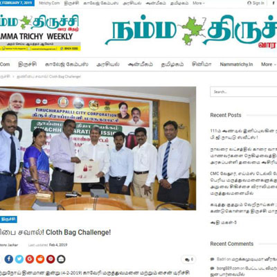 Cloth bag challenge - namma trichy weekly