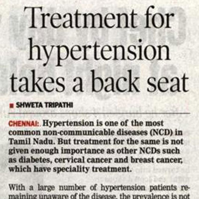 Treatment for hypertension takes a back seat - DT Next