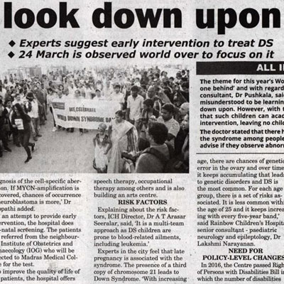 World down syndrome day - News Today