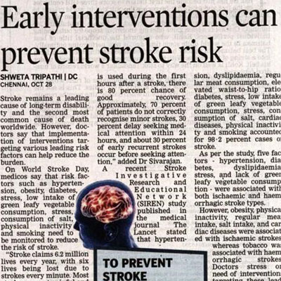 Early interventions can prevent stroke risk - Deccan Chronicle