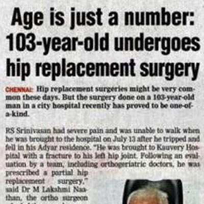 Hip Replacement for a 103 year old - DT Next