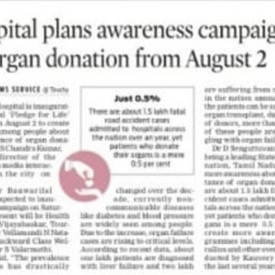 Organ Donation Awareness Campaign - The New Indian Express