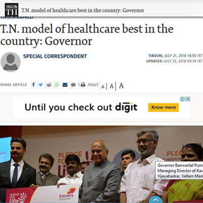 T.N. model of healthcare best in the country by Governor - The Hindu