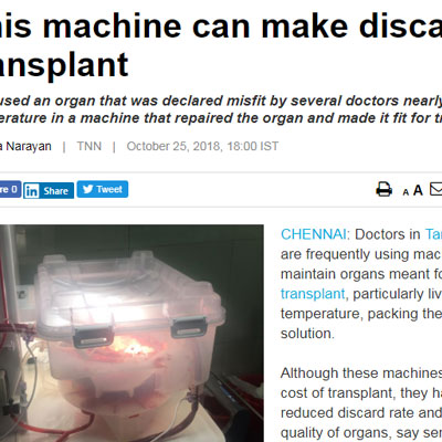 This machine can make discarded organs fit for transplant - Ecnomic Times