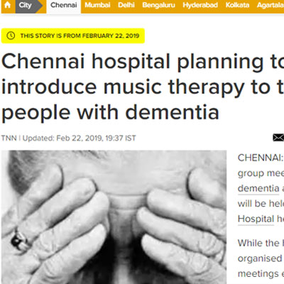 Introduce music therapy to treat people with dementia - Time of India