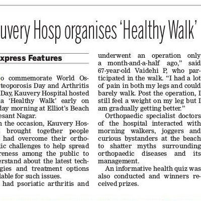 Kauvery Hospital organises Healthy Walk - The New Indian Express