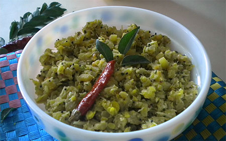 Vazhaithandu poriyal recipe
