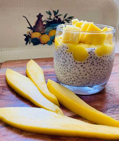 Fresh Mango Coconut Chia Seed Pudding