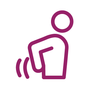 Back pain localised at the affected joint
