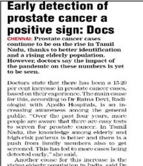 Early Detection  of Prostrate Cancer a positive sign