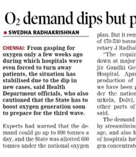 Oxygen Supply in TN