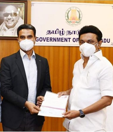 Kauvery Hospital supports Tamilnadu Government's Corona Relief Fund