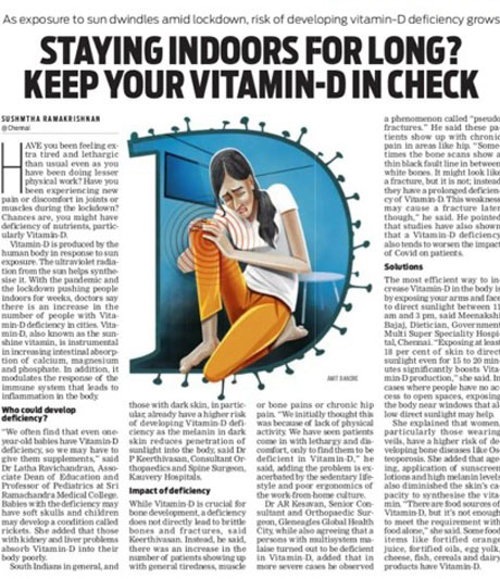 Vitamin D Deficiency due to lockdown