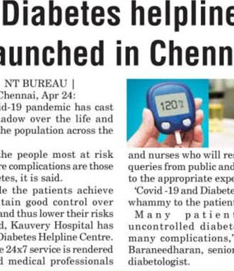 Launch of Diabetes Helpline