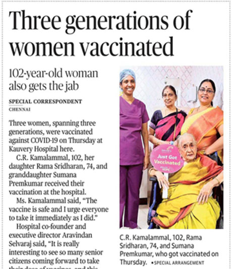 Three generation women vaccinated-Press Release