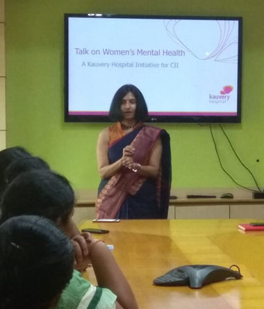 Dr. Sujatha's talk on Women's Mental Health at CII - South