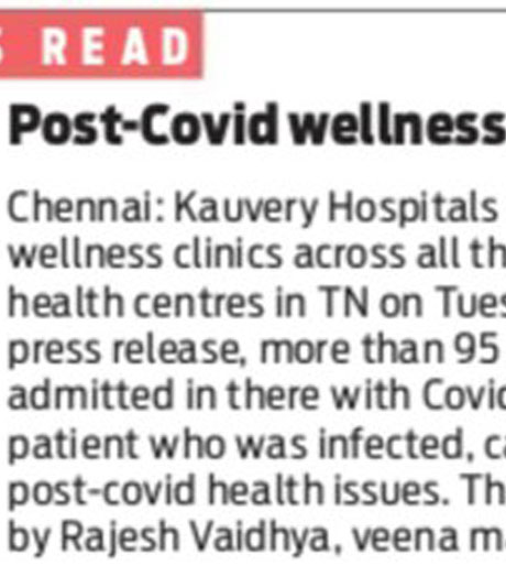 Press meet on launch of Kauvery Recovery Clinic