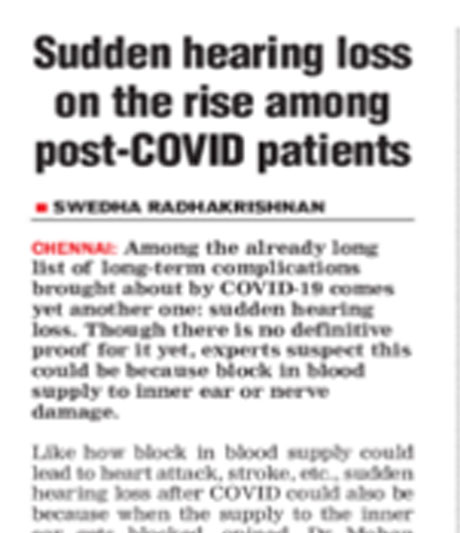 Rise in Hearing loss