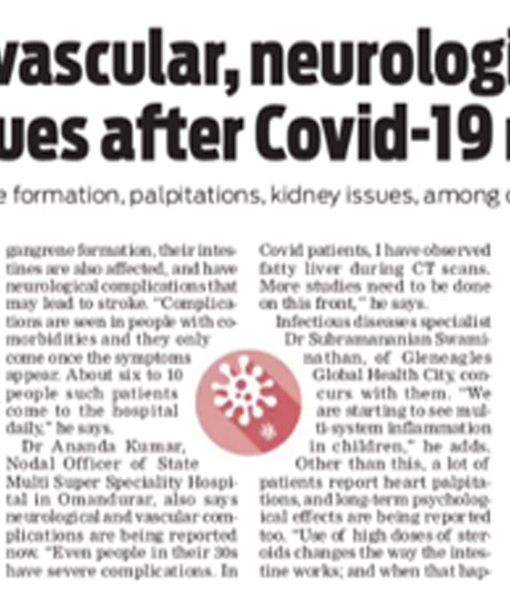 Rise in vascular and neuro problems