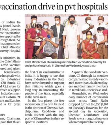 TN CM MK Stalin launch free vaccine drive at Pvt Hospitals