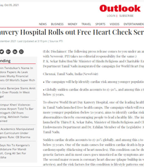 Kauvery Hospital rolls out free heart check service