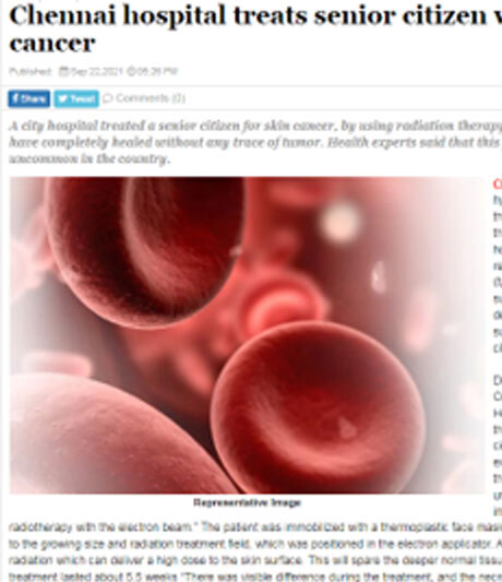 Kauvery Hospital treats senior citizen for Skin Cancer