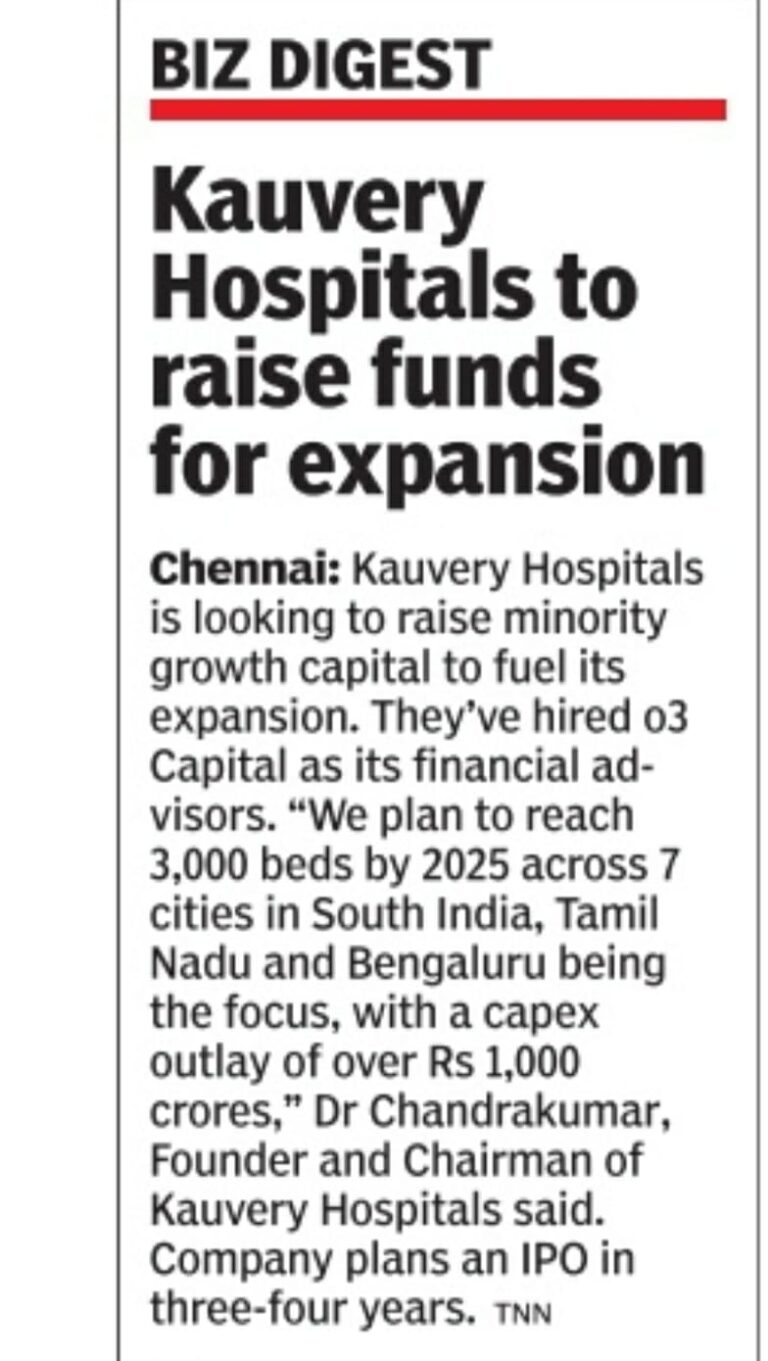 Hospitals expanding to 3,000 beds capacity in South India by 2025
