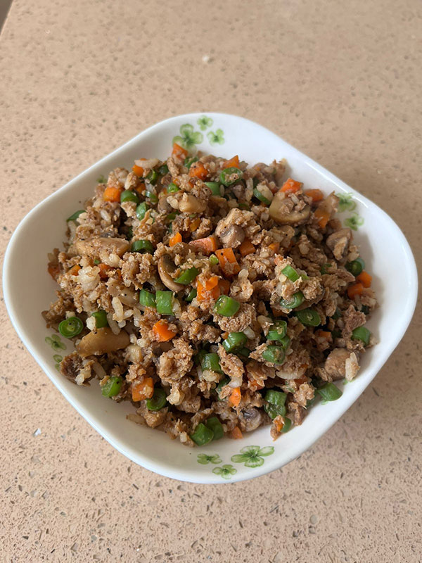 Soya Mince Fried Rice